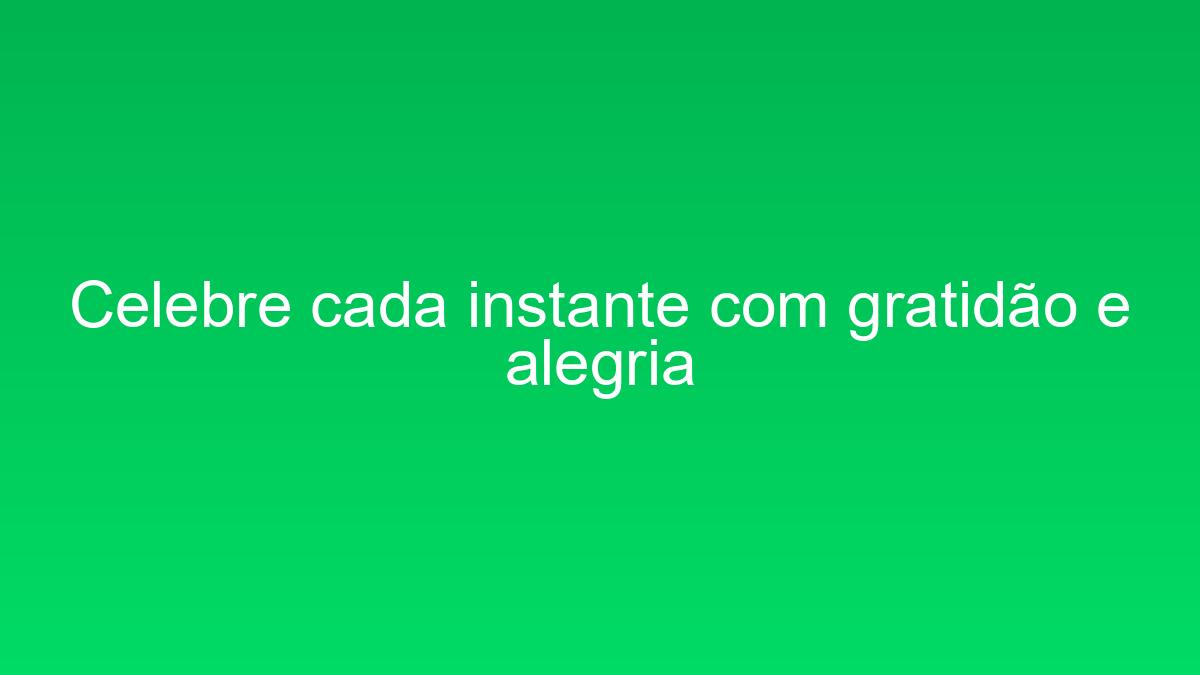 Celebre cada instante com gratidão e alegria celebre cada instante com gratidao e alegria