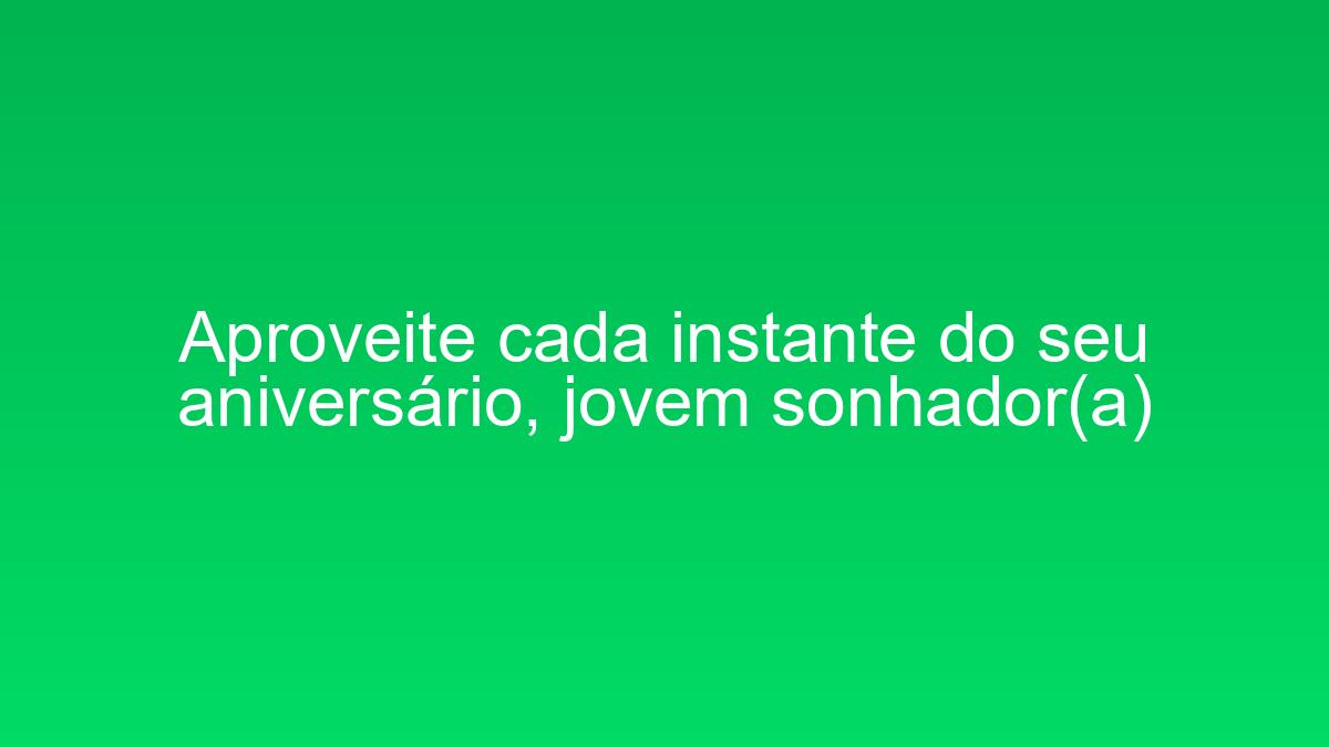 Aproveite cada instante do seu aniversário, jovem sonhador(a) aproveite cada instante do seu aniversario jovem sonhadora 1